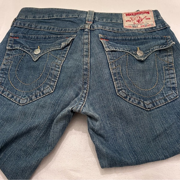 True Religion Men's Ricky Five Pocket Jeans 34x33 Made In USA - Picture 5 of 8